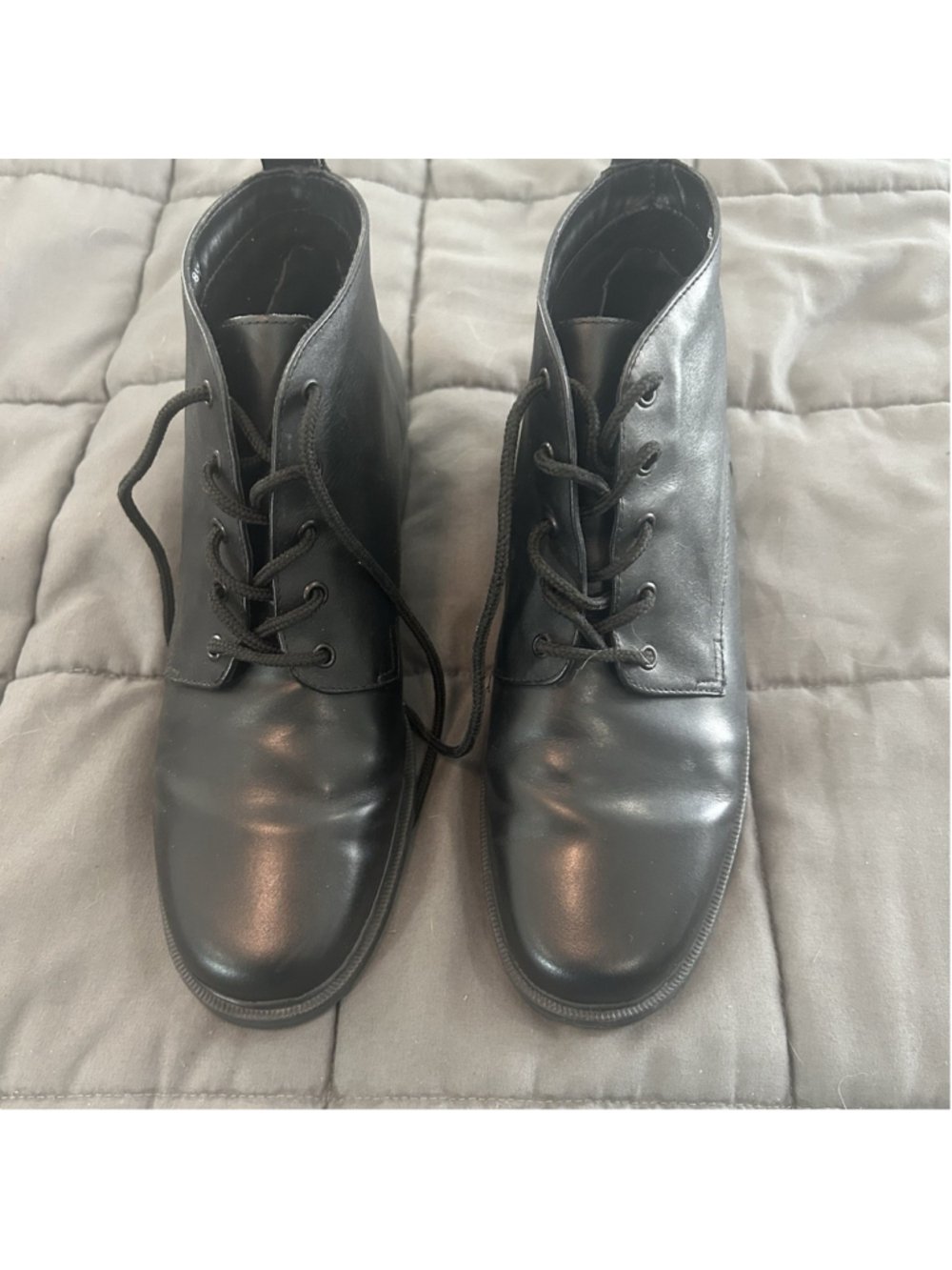 Boston Accent Barbara Leather Ankle Boot Size 8.5wide Black